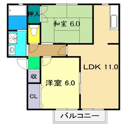 フローラル薊野 Ⅲの物件間取画像